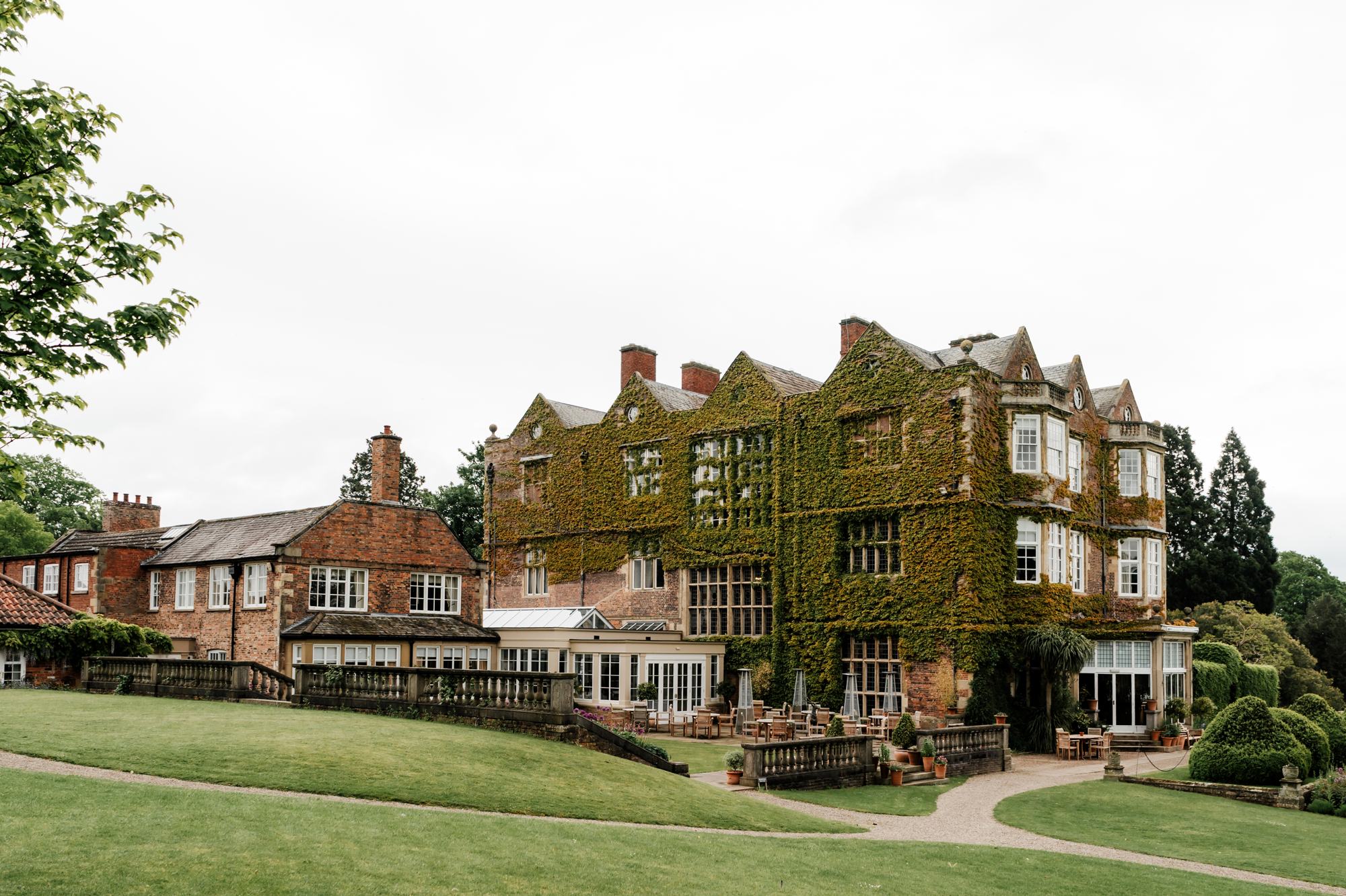 Exterior wing of Goldsborough Hall wedding venue
