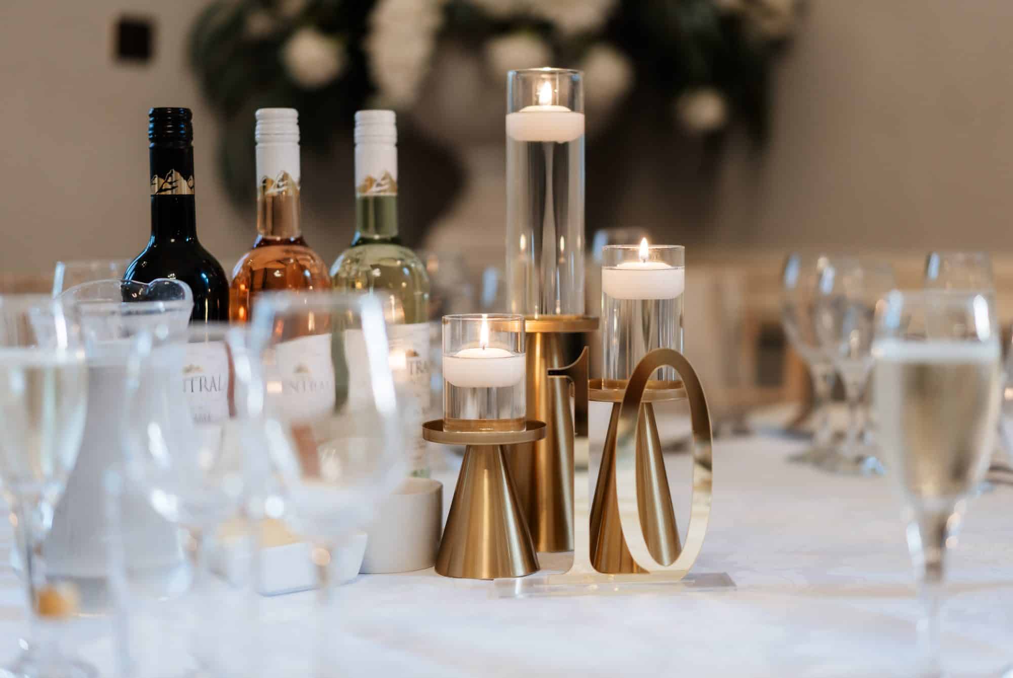 Bar styling at Clearwell Castle wedding venue